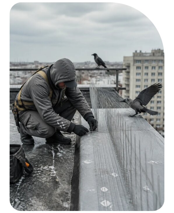 Защита от ворон под ключ в Лесне по цене от 5198 р. | Сенат-Лсн